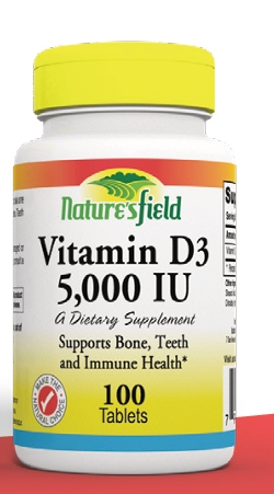 VITAMIN D3  5,000IU (X100) TABLETS